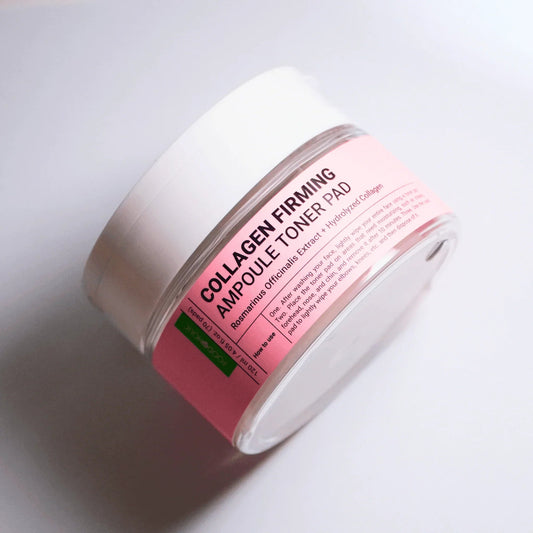 Collagen Firming Ampoule Toner Pad for sensitive skin – part of affordable clean skincare routine by Food2Skin
