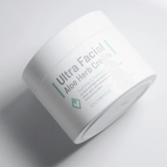 Ultra Facial Aloe Herb Cream for sensitive skin – part of affordable clean skincare routine by Food2Skin