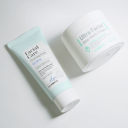 Aloe Soothing Gel Set for sensitive skin – part of affordable clean skincare routine by Food2Skin