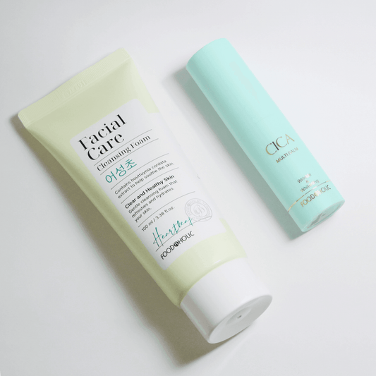 Cica Soothing Recovery Set for sensitive skin – part of affordable clean skincare routine by Food2Skin
