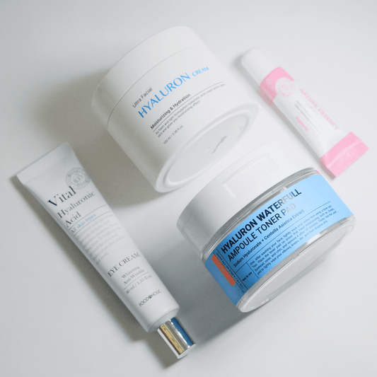 Hyaluronic Acid Moisture Bomb Set for sensitive skin – part of affordable clean skincare routine by Food2Skin