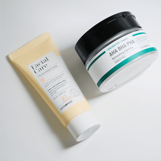 PHA Exfoliating Set for sensitive skin – part of affordable clean skincare routine by Food2Skin