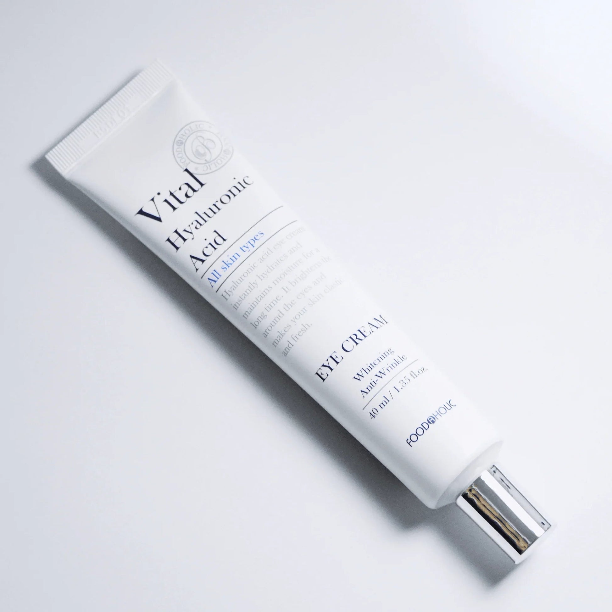 Vital Hyaluronic Acid Eye Cream for sensitive skin – part of affordable clean skincare routine by Food2Skin