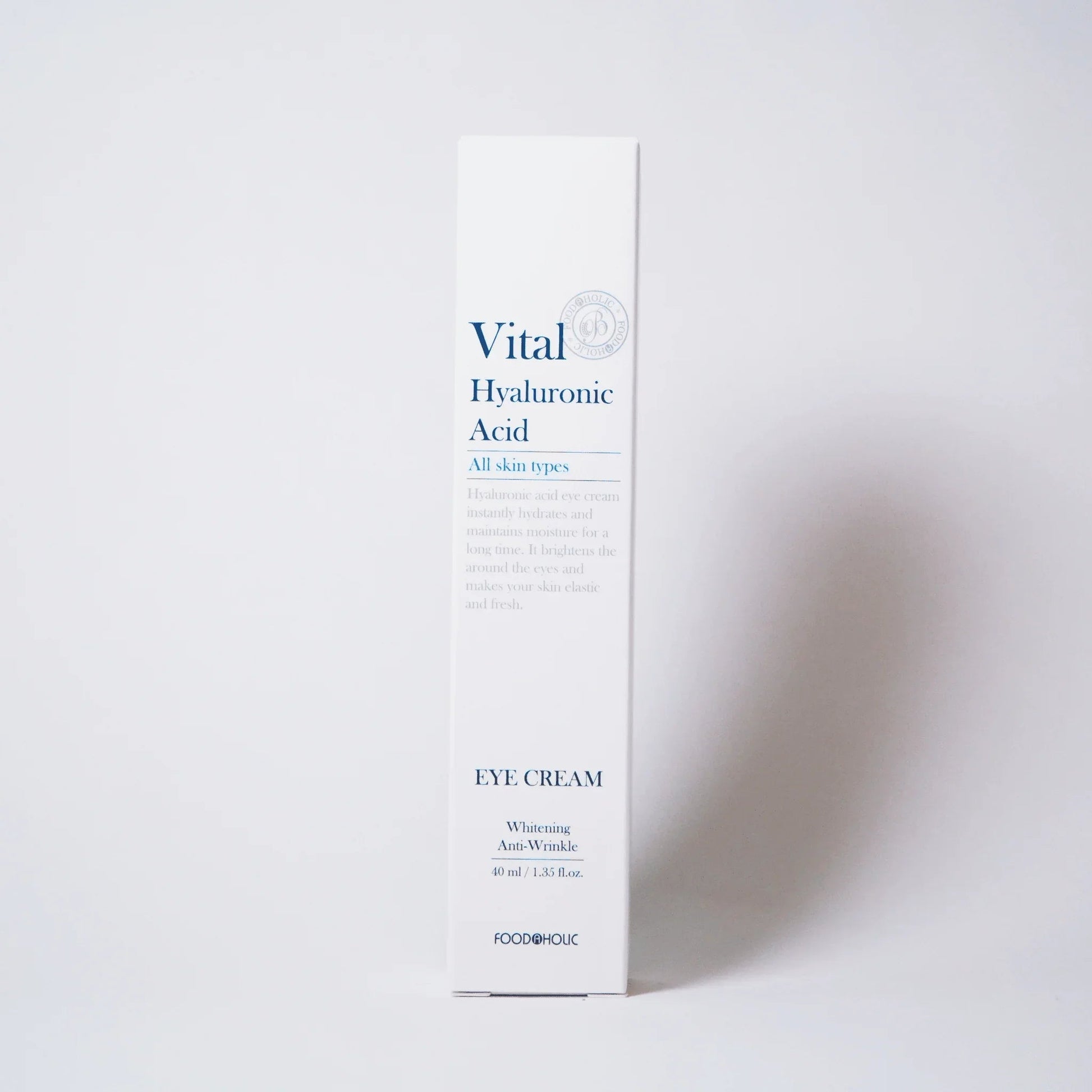 Vital Hyaluronic Acid Eye Cream for sensitive skin – part of affordable clean skincare routine by Food2Skin